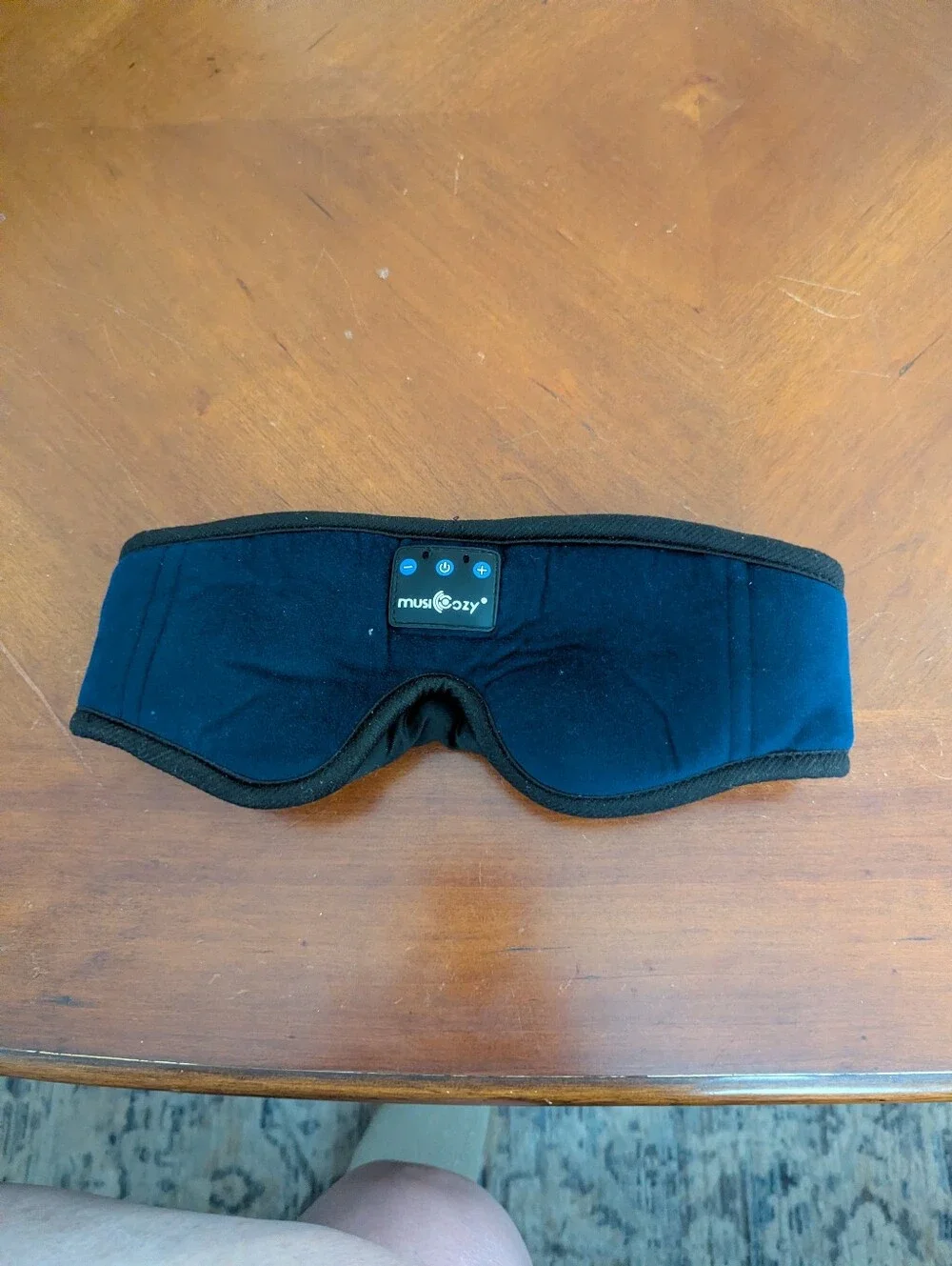 Blue Sleep Mask with Built-In Headphones